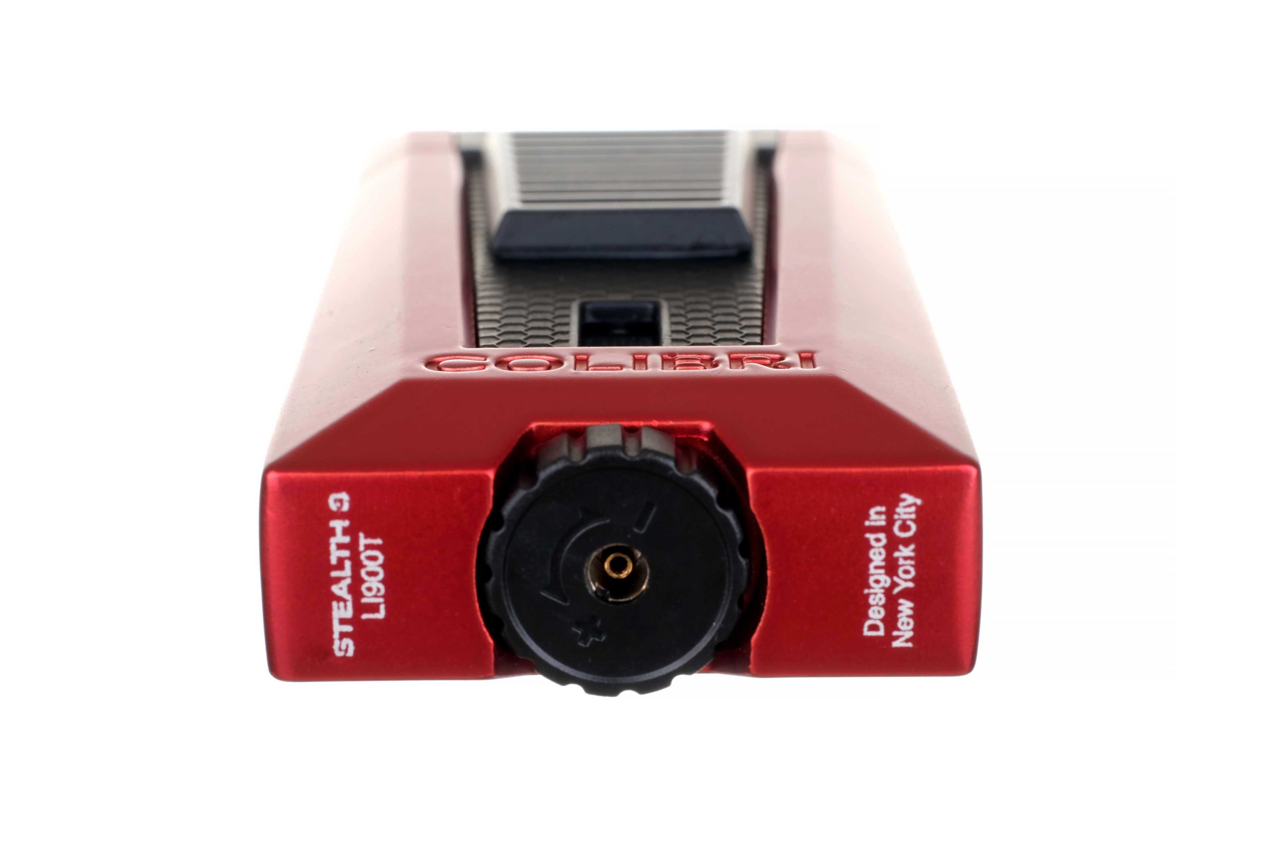 Зажигалка сигарная Colibri Stealth (тройное пламя), красный металлик preview