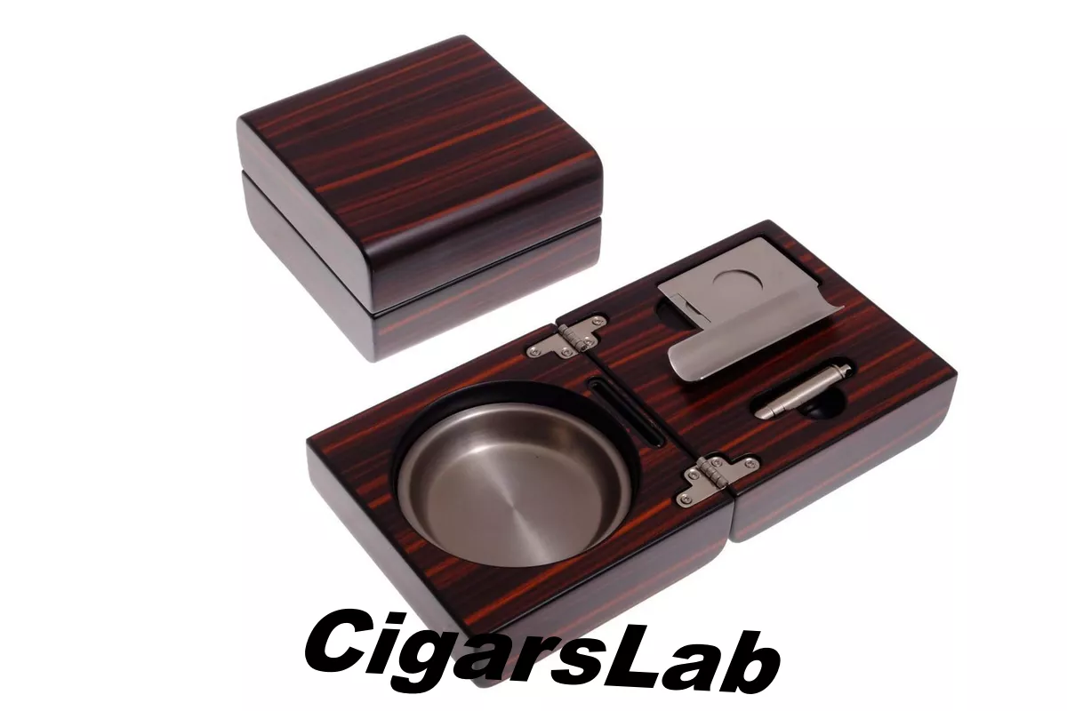 Пепельница сигарная Lubinski с набором, Эбеновое дерево EF2682