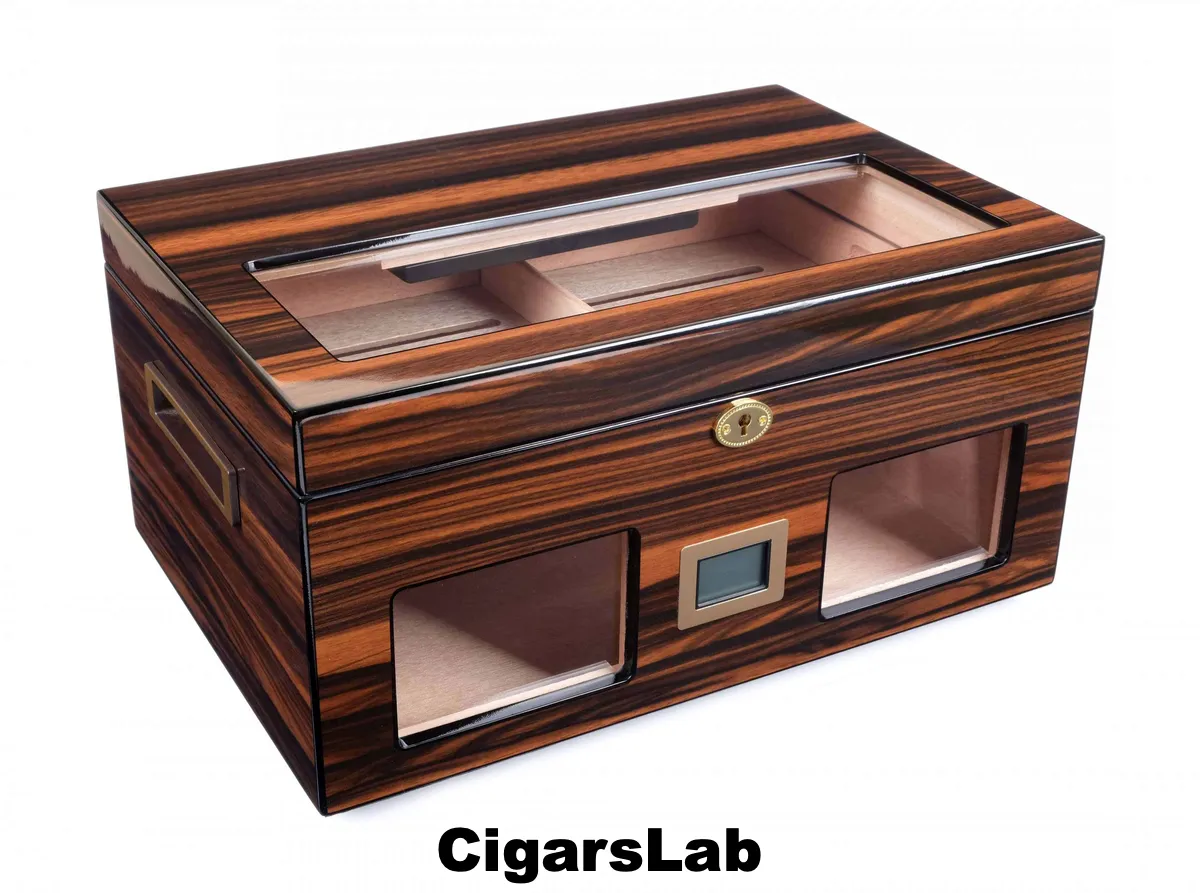 Хьюмидор Lubinski на 100 сигар cо стеклом, Макассар
